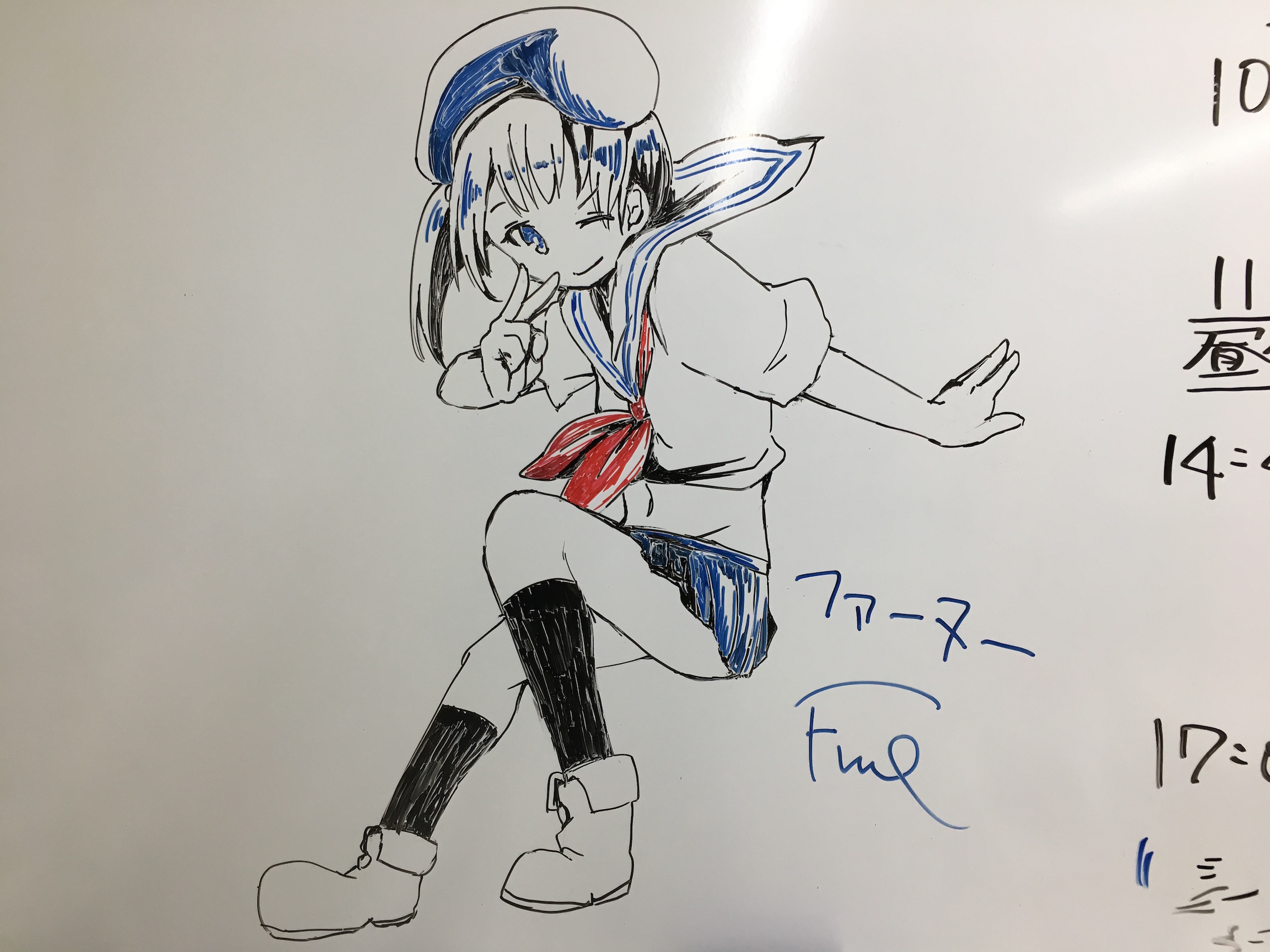 ホワイトボードに落書きは楽しい Jam 日本アニメ マンガ専門学校