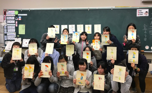 日和山小学校イラストクラブに行ってきました Jam 日本アニメ マンガ専門学校